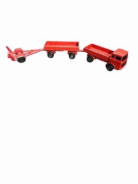 Matchbox 1970s  Vintage Super-fast Tractor truck W/ Two Cargo Trailers